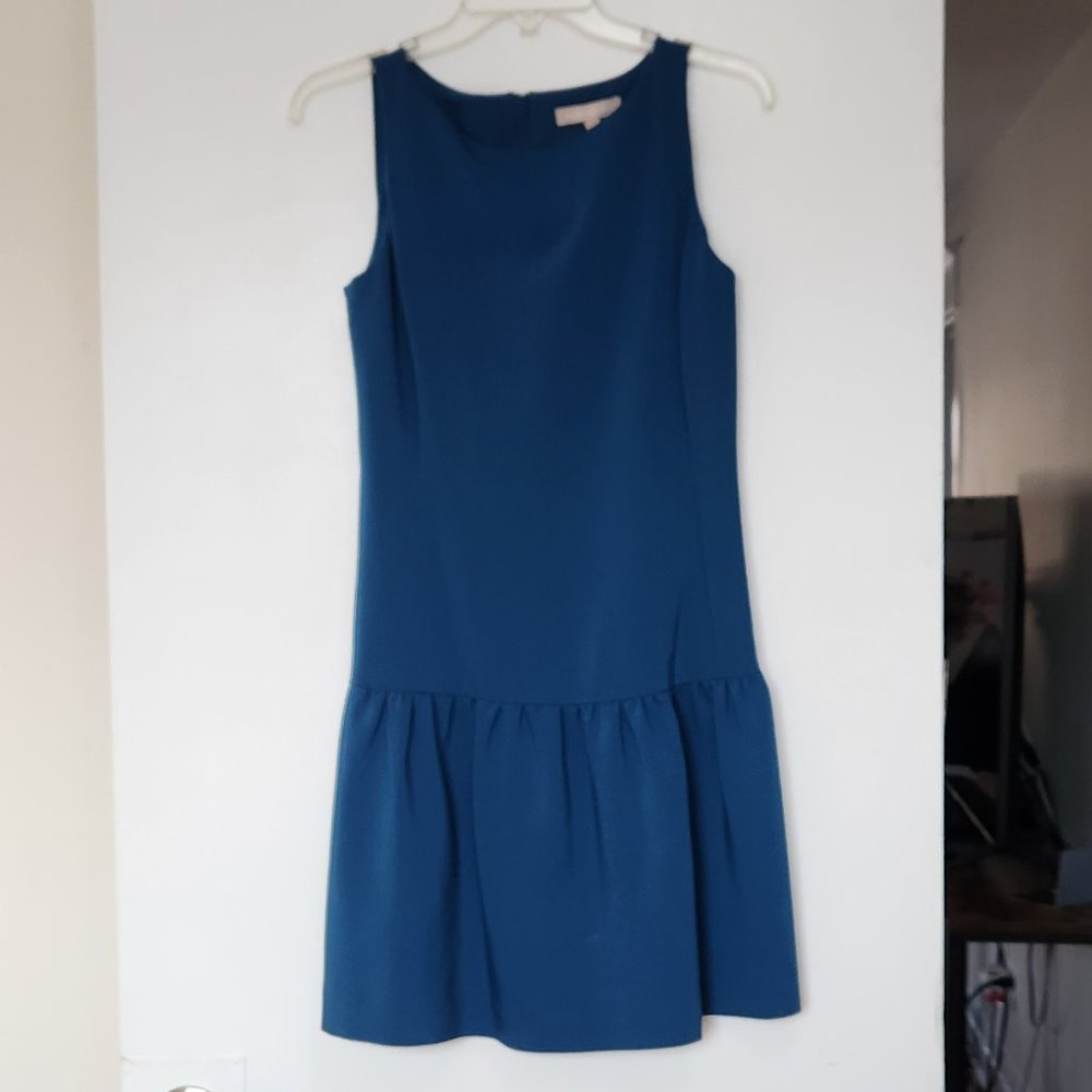 NWT Banana Republic Teal Sleeveless Dress Drop Waist - 2